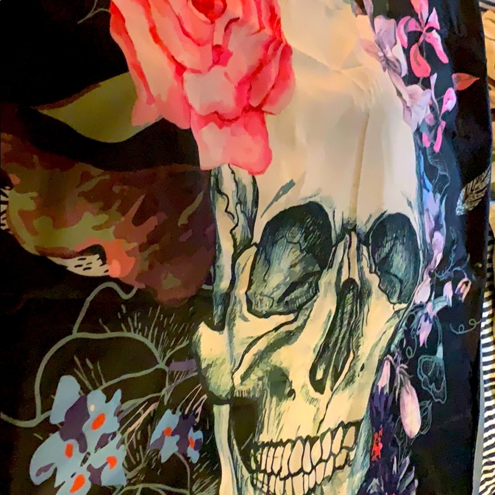 Sugar skull shower curtain new